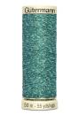 Spule Gütermann Metallic Effektgarn in Türkisgrün, Farbcode 235